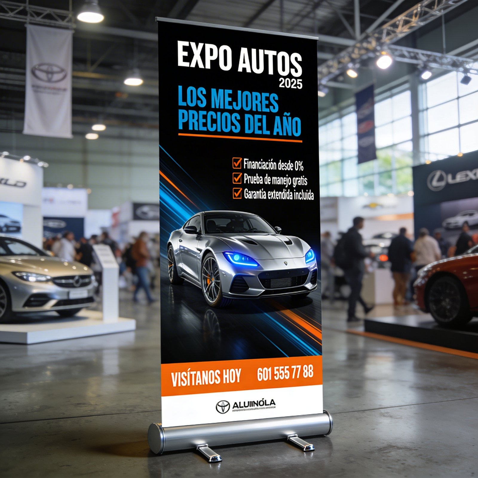 Roll up en feria comercial